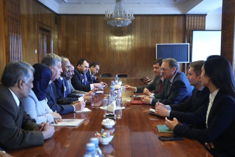 During meeting with delegation of leadership of Transitional Council.. Bogdanov confirms his government support for Yemen Unity