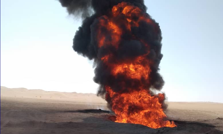 مليشيات مسلحة تابعة للانتقالي تقف خلف تفجير أنبوب النفط بمحافظة شبوة